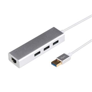 picture METAL-AL USB-3.0 to USB 3.0/RJ45 3PORT HUB Adapter
