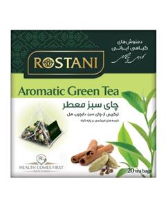 picture Rostani دمنوش گیاهی رستنی هرمی چای سبز معطر مدل Aromatic Green Tea