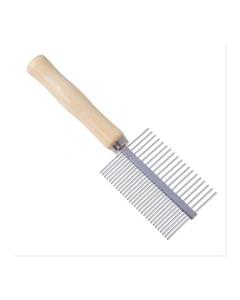 picture Bluelans Pet Dog Cat Double Side Metal Row Teeth Brush Massaging Grooming Hair Comb Rake