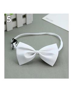 picture Bluelans Cute Solid Color Adjustable Cat Bowtie Pet Dog Collar Bowknot Necktie Bow Tie (White)