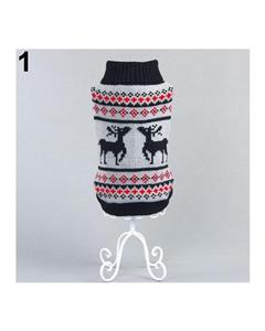 picture Bluelans Cute Pet Dog Sweater Christmas Elk Pattern Knitted Coat Warm Costume Clothes L (Black)