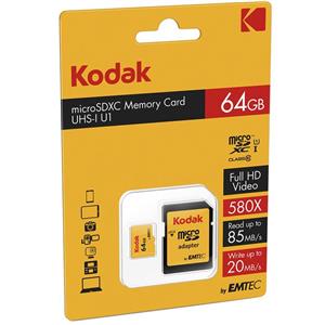picture Kodak UHS-I U1 Class 10 85MBps microSDXC With Adapter - 64GB