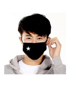 picture Bluelans Unisex Anti-dust White Star Pattern Cotton Elastic Band Earloop Face Mouth Mask