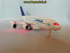 picture هواپیما مسافربری لوفتهانزا LUFTHANSA صدادار-چراغدار فلزی (کد 380)