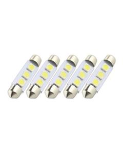 picture Bluelans 5X Canbus 0.6W 3SMD LED 39mm C5w Xenon White Number Plate Light