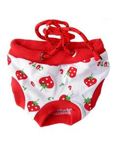 picture Bluelans Pet Dog Diaper Pants Physiological Sanitary Panty Underwear Red Strawberry