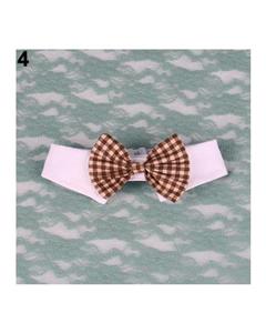 picture Bluelans New Pet Dog Wedding Holidays Accessories Tie Necktie Dog Bowtie Plaid Collar (Gray)