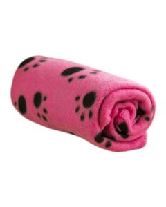 picture Bluelans Pet Cat Dog Blanket Warm Beds Mat Cover Soft Fleece Paw Print Pink