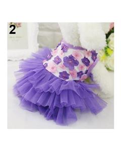 picture Bluelans Pet Clothes Puppy Cat Dog Cute Sweet Flower Gauze Skirt Princess Tutu Dress XS (Purple)