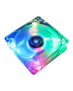 picture Bluelans 8025 Clear 8cm with LED Lights Chassis Cooling Fan for PC Computer Case Cooler