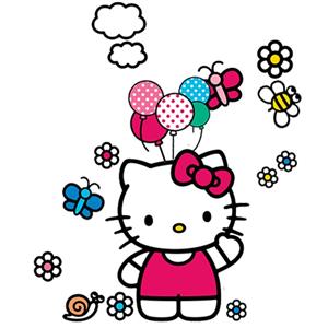 picture Salso Kitty Balon Wall Sticker AM-2
