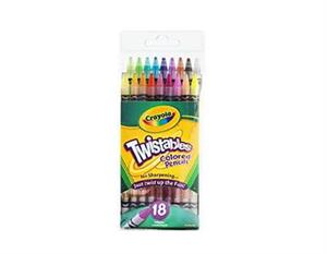 picture مدادرنگی 18 رنگ CRAYOLA مدل  7418CR  Twistable Colored Pencils