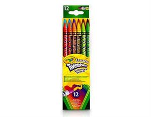 picture مداد رنگی 12 رنگ CRAYOLA مدل  7508CR  Erasable Twistables Colored Pencil