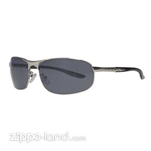 picture عینک آفتابی زیپو اورجینال کد OB27-01 فریم رنگ نقره ای  Original Zippo Wrap Sunglasses Silver Metal Trim