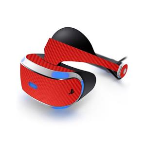 picture برچسب طرح فیبر-قرمز ماهوت مناسب برای عینک واقعیت مجازی  PlayStation VR