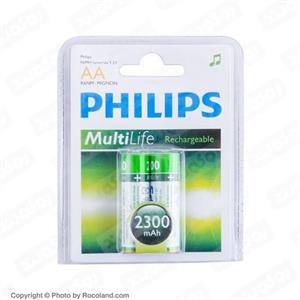 picture باتری قلمی Multi life AA 2300 mAh قابل شارژ 2 عددی Philips