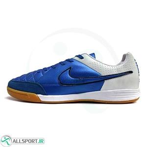 picture کفش فوتسال نایک تمپو طرح اصلی آبی سفید Nike Tiempo