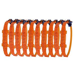 زنجیر چرخ نانو پلیمری 12 عددی نارنجی مدل 012 