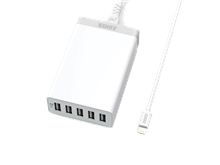 picture Anker 40W 5 Port Family Sized Desktop USB Charger with 0.9m Lightning Cable