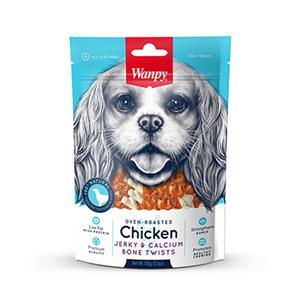 picture غذای تشویقی سگ ونپی مدل Chicken Jerky And Calcium Bone Twists وزن 100 گرم