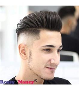 picture کلاه گیس مردانه رسی اند نانسی مدل تکه ای RossyNancy Human Hair Toupee Black