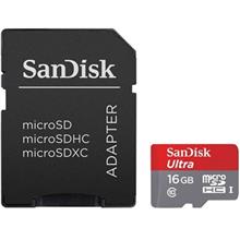 picture SanDisk Ultra UHS-I U1 Class 10 80MB/S microSDHC With Adapter - 16GB