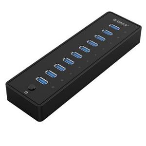picture Orico P10-U 10 Port USB 3.0 Hub With Adapter