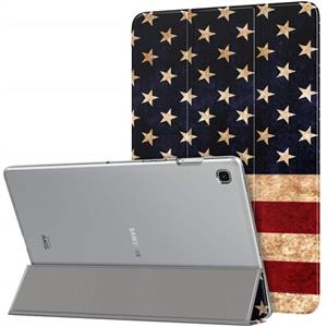 picture MoKo Case Fit Samsung Galaxy Tab S5e 2019, Ultra Thin Slim Shell Trifold Stand Cover with Frosted Back with Auto Wake & Sleep for Galaxy Tab S5e SM-T720/SM-T725 2019 Tablet - US Flag
