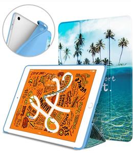 picture DTTO iPad Mini 5th Generation 2019 Case, [Gentle Series] Smart Cover Trifold Stand Soft Back Cover for iPad Mini 5 2019/iPad Mini 4 2015 [Auto Sleep/Wake], Summer Beach
