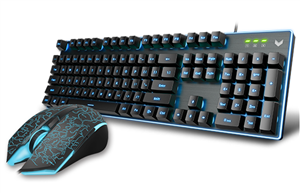 picture RAPOO V100S Backlit Gaming Keyboard & Optical Gaming Mouse