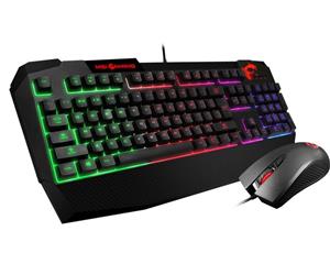 picture MSI Vigor GK40 Combo US Backlit RGB Dedicated Hotkeys Anti-Ghosting Mechanical Feel Gaming Keyboard & Mouse