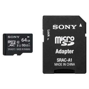 picture کارت حافظه microSDXC سونی مدل SR-64UY3A کلاس 10 سرعت 90MBps ظرفیت 32 گیگابایت همراه با آداپتور