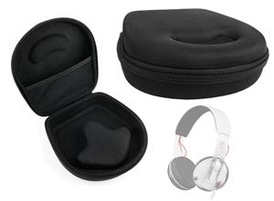 picture DURAGADGET Hard 'Shell' EVA Headphone Case (Black) - Suitable for The Skullcandy Grind Headphones - with Internal Netted Accessories Pocket