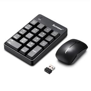 picture PROODI USB Numeric Keypad and Mouse Combo, 2.4G Wireless Portable Number Pad Keyboard and Mouse for Laptop Computer PC Desktop, Only Occupy One USB Port