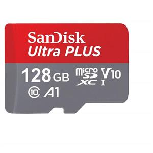 picture SanDisk Ultra PLUS microSDHC UHS-I Memory Card (SDSQUSC-128G-ANCMA) - 128GB - New