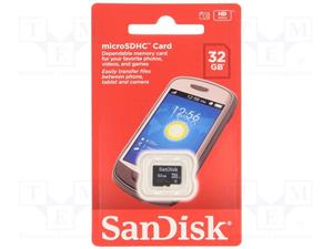 picture SanDisk 32GB Mobile MicroSDHC Class 4 Flash Memory Card With SD Adapter - (Retail Packaging)