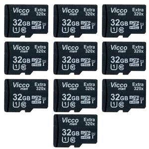picture کارت حافظه  microSDHC ویکومن مدل Extre 320X کلاس 10 استاندارد UHS-I U1 سرعت48MBps ظرفیت 32 گیگابایت  بسته 10 عددی