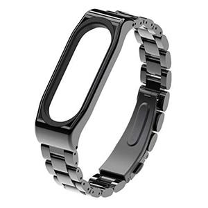 picture Replace Wrist Strap Metal Stainless Steel For Xiaomi Mi Band 3 Wristband Smart Watch Band Mi Band Wrist Band Miband3 Accessories (Silver)