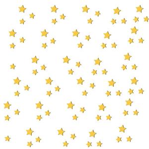 استیکر چوبی ژِیوار طرح ستاره ها مجموعه 170 عددی 