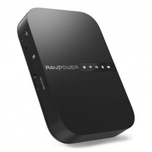 picture پاور بانک و هاب بی سیم RAVPower RP-WD009 Wireless FileHub,Travel Router, SD Card USB Reader, 6700mAh External Battery
