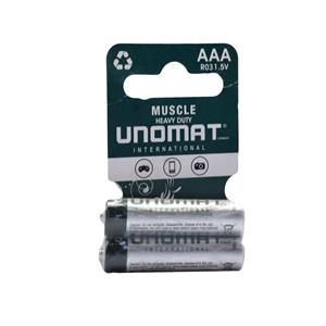 picture باتری نیم قلم مدل R031AAA یونومات بسته دو عددی 1.5 ولت