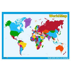 picture پوستر چاپ پارسیان طرح نقشه جهان مدل WORLDMAP 001