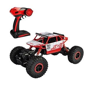 picture SZJJX RC Rock Off-Road Vehicle 2.4Ghz 4WD High Speed 1:18 Racing Cars RC Cars Remote Radio Control Cars Electric Rock Crawler Electric Buggy Hobby Car Fast Race Crawler Truck-Red