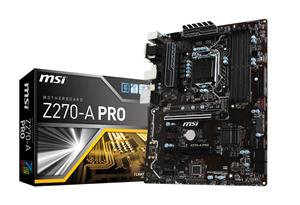 picture MSI Pro Series Intel Z270 DDR4 USB 3 CrossFire ATX Motherboard (Z270-A PRO)