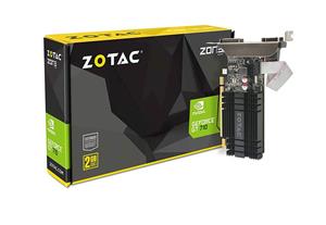 picture ZOTAC GeForce GT 710 2GB DDR3 PCI-E2.0 DL-DVI VGA HDMI Passive Cooled Single Slot Low Profile Graphics Card (ZT-71302-20L)