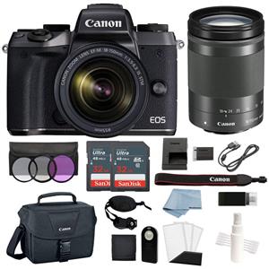picture Canon EOS M5 Digital Camera with 18-150mm f/3.5-6.3 is STM Lens + Advanced Accessory Bundle - Includes to Get Started
