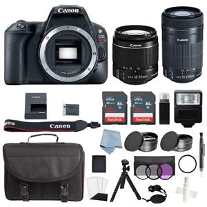 picture Canon EOS Rebel SL2 Bundle With Canon EF-S 18-55mm IS STM & EF-S 55-250mm IS STM Lens + Canon SL2 Camera Advanced Accessory Kit - Canon SL2 Bundle Includes EVERYTHING You Need To Get Started