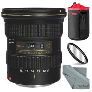 picture Tokina 11-16 f/2.8 AT-X 116 PRO DX-II Lens for Canon EF (USA Warranty) with Xpix Protective Lens Case and Basic Accessory Bundle