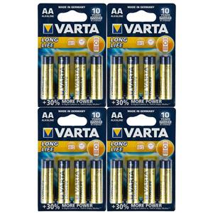picture Varta LongLife Alkaline LR6 AA Battery Pack of 16