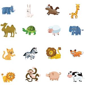 استیکر کودک طرح animals 